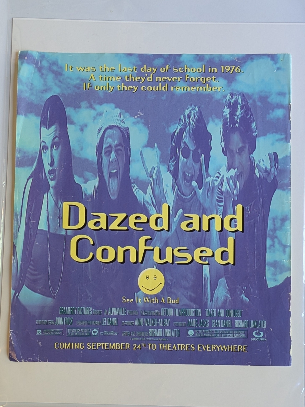 1993 Dazed & Confused Vintage Movie Ad, 70s Wall Hanging Photo, Request Magazine